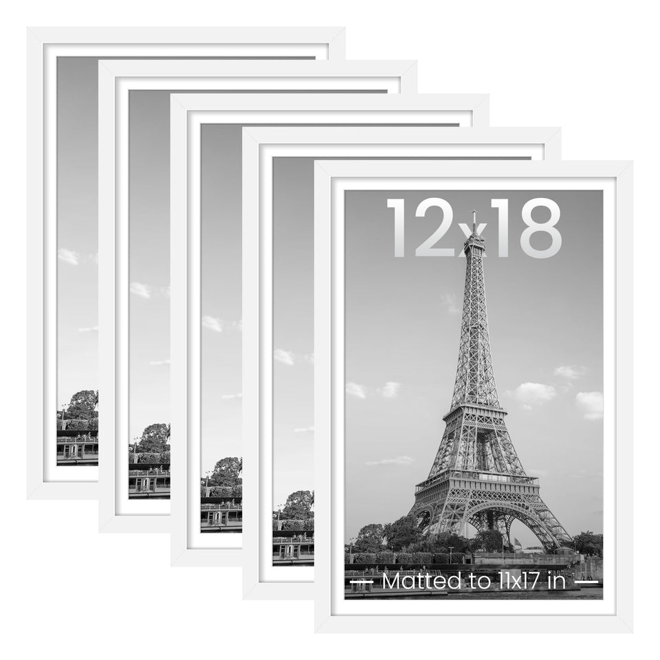 Upsimples 12x18 frame set 5 for wall collage displays with versatile hanging options.