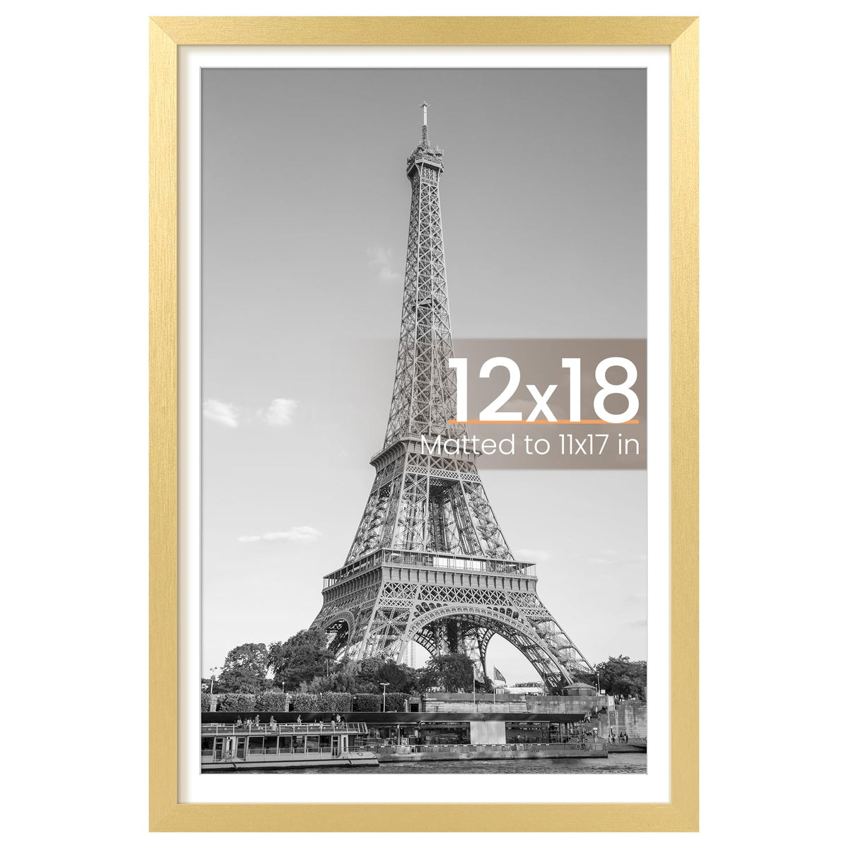 upsimples 12x18 gold picture frame with clear view for cherished photos