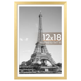 upsimples 12x18 gold picture frame with clear view for cherished photos