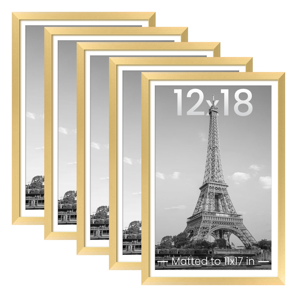 upsimples 12x18 frame set of five on a display wall for cohesive gallery style.