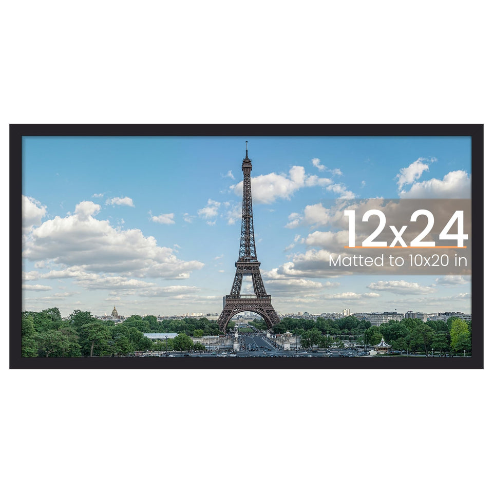 upsimples 12x24 frame front view with black border for clear display