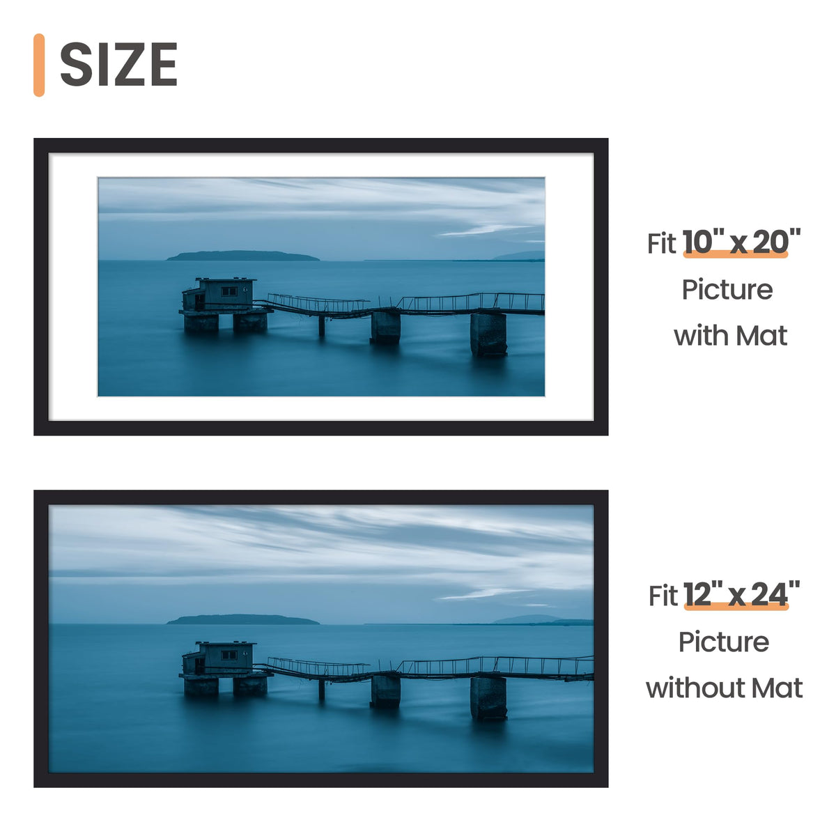 upsimples 12x24 frame mounting options for wall or desk use