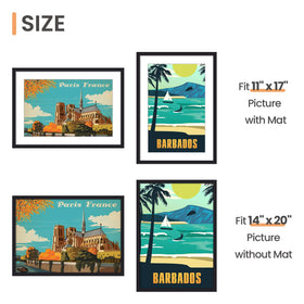 Upsimples 14x20 frame back view reveals sturdy construction for durable display.