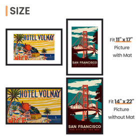 upsimples 14x22 frame on wall demonstrates versatile mounting options
