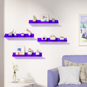 Upsimples 15-inch floating shelf close-up highlighting sturdy lip and edge for secure display