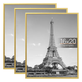 Upsimples 16x20 gold frame front view for a stylish wall display.