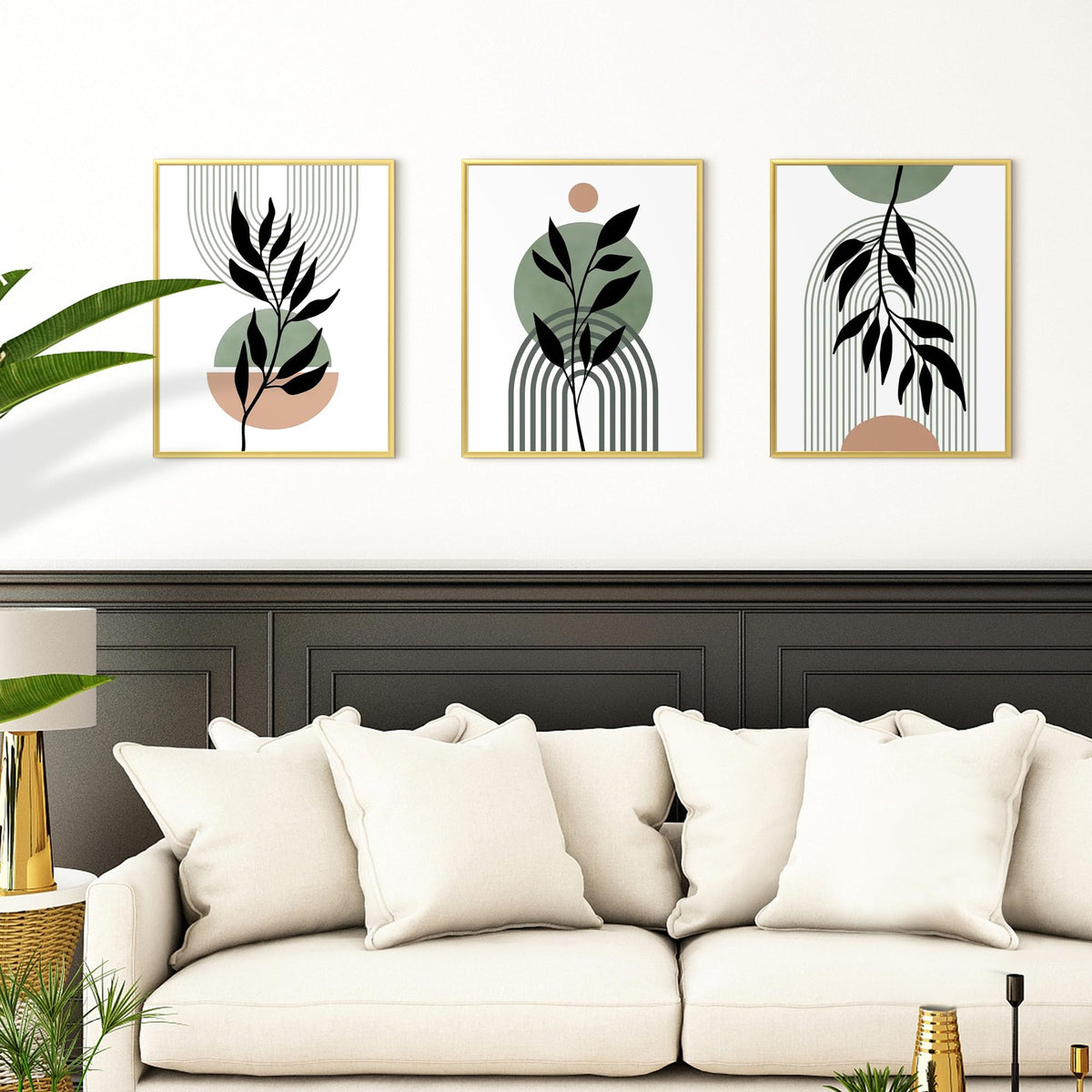 Upsimples 16x20 gold frame mounted vertically to save wall space.