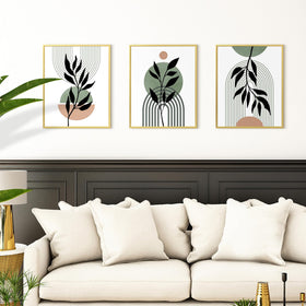 Upsimples 16x20 gold frame mounted vertically to save wall space.