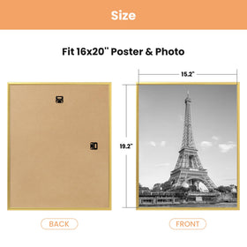 Upsimples 16x20 gold frame trio packaged ready for gifting.