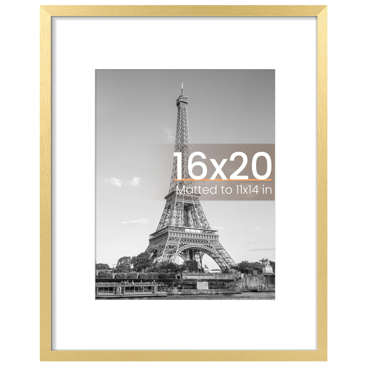 upsimples 16x20 gold frame front view for elegant home display