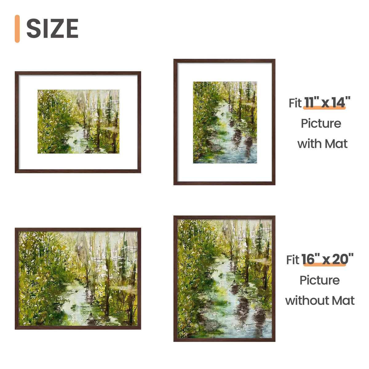 upsimples frame hanging options support horizontal or vertical wall mounting