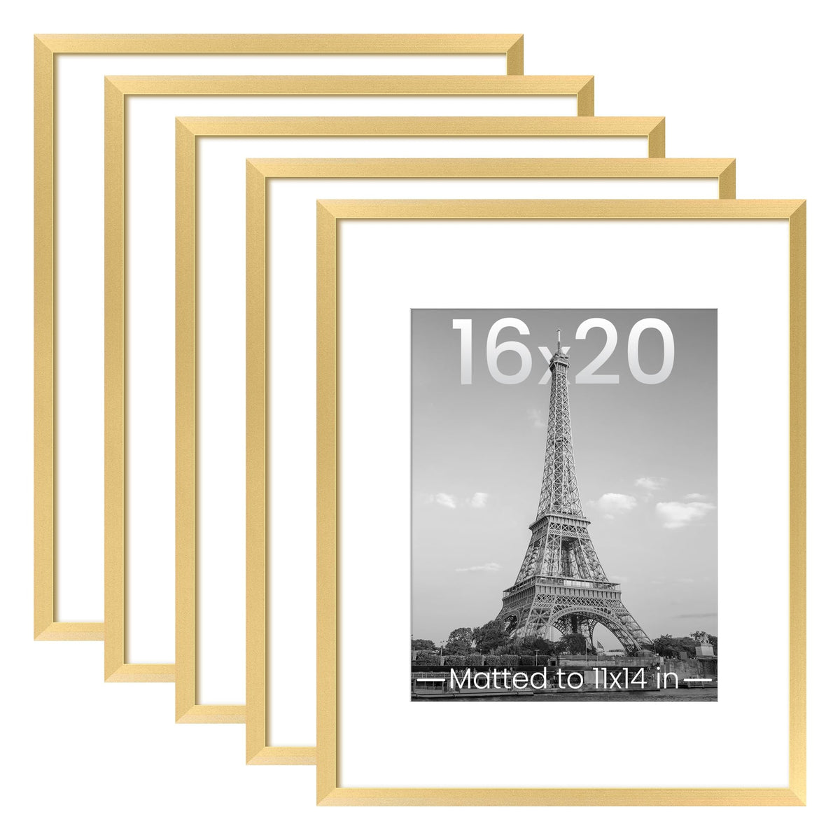 upsimples 16x20 gold frame set of five for a cohesive gallery display