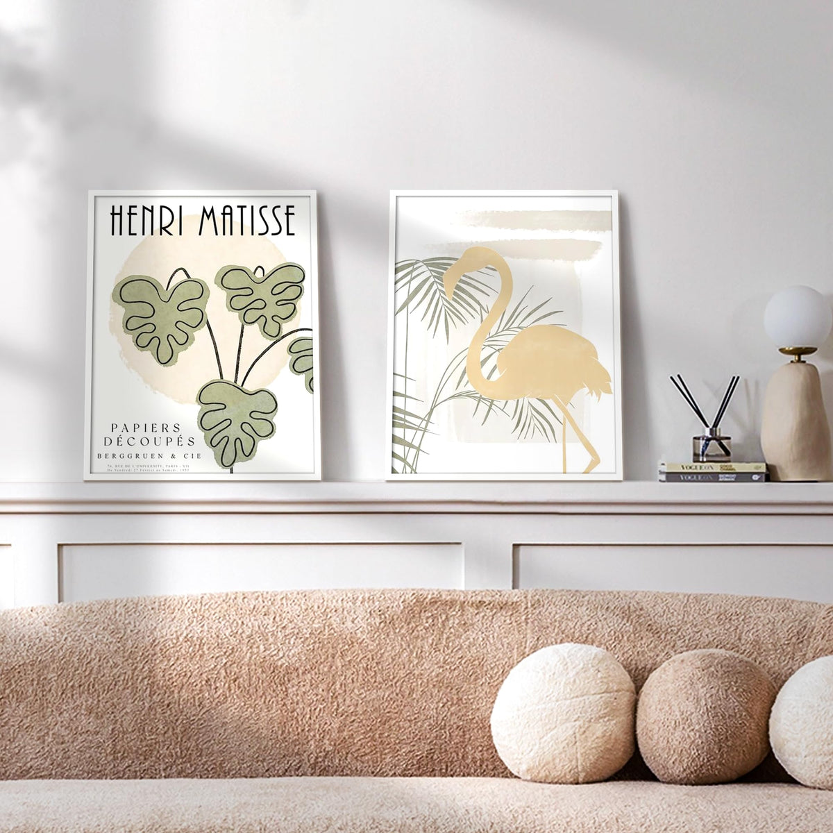 upsimples 16x20 white frame, side view, shows lightweight, durable construction for easy wall mounting.
