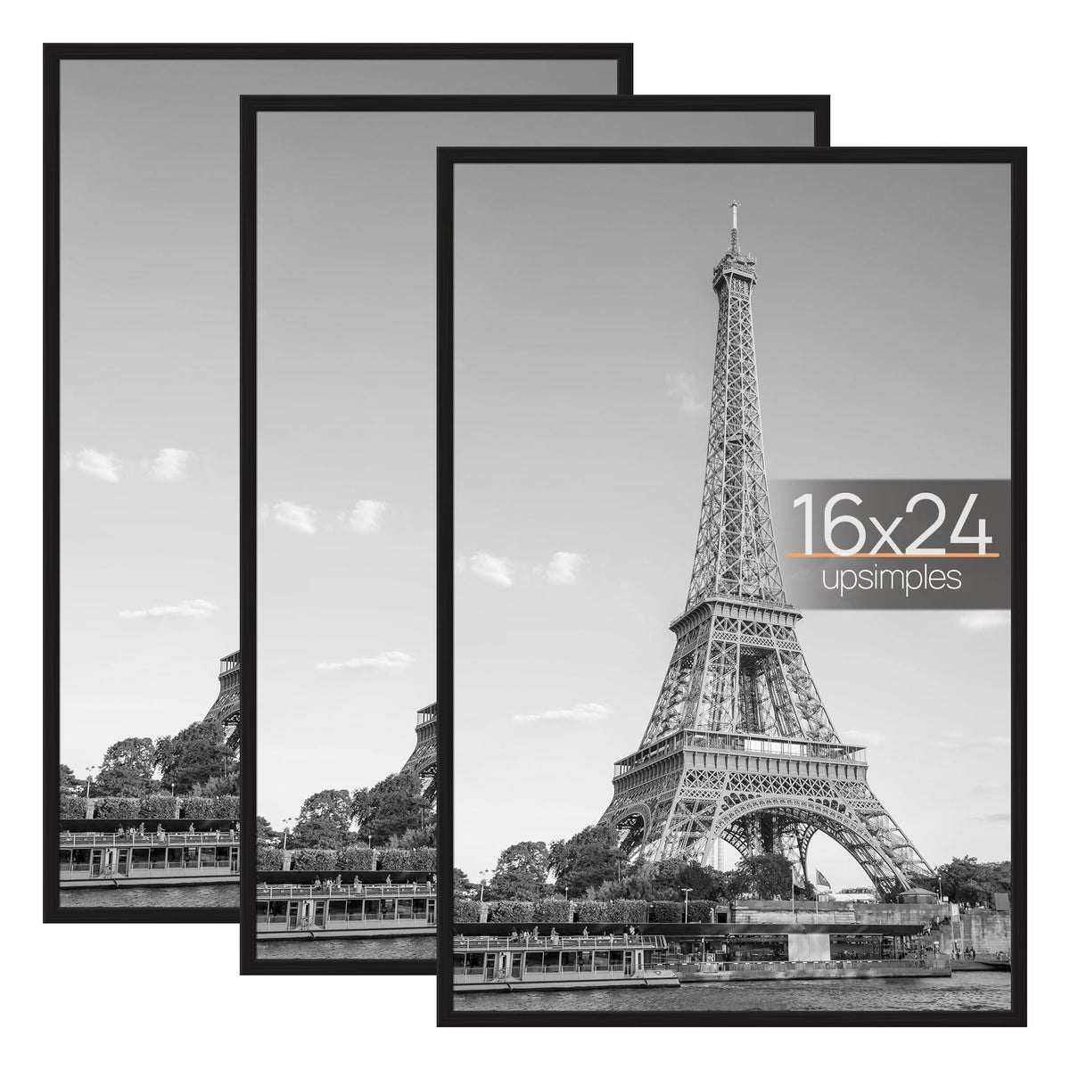 upsimples 16x24 frame front view in a 3-pack for wall gallery display