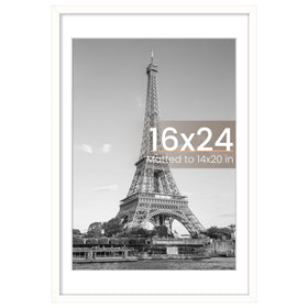 upsimples 16x24 frame front view in white, ideal for wall display.