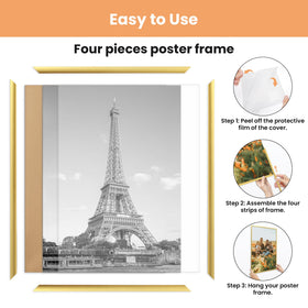 Upsimples 16x24 frame supports vertical or horizontal mounting.
