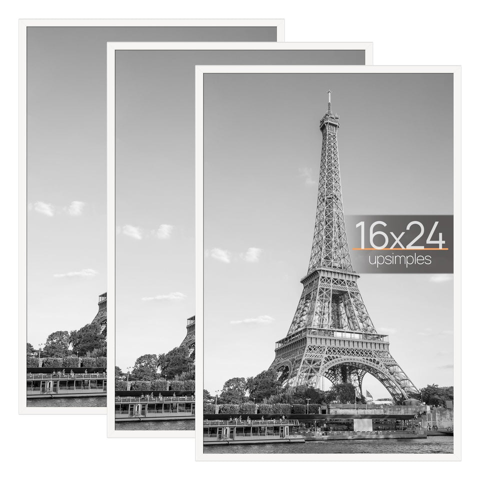 Upsimples 16x24 white poster frame ready for quick assembly and display.