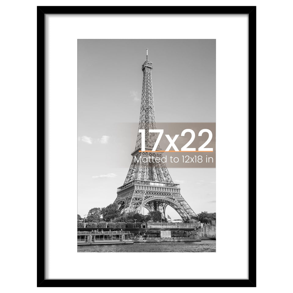 upsimples 17x22 picture frame front view showcases posters with a clear display.
