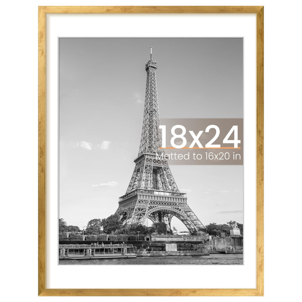 Upsimples 18x24 bronze frame front view showing sturdy construction for wall display.