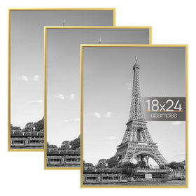 upsimples 18x24 frame front view with gold finish for gallery-ready displays.