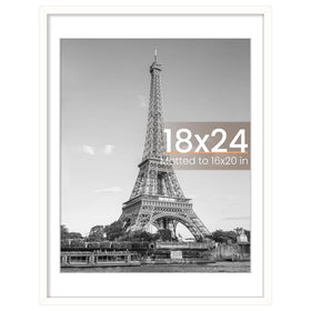 upsimples 18x24 frame front view with mat showcases crisp prints for home or office display