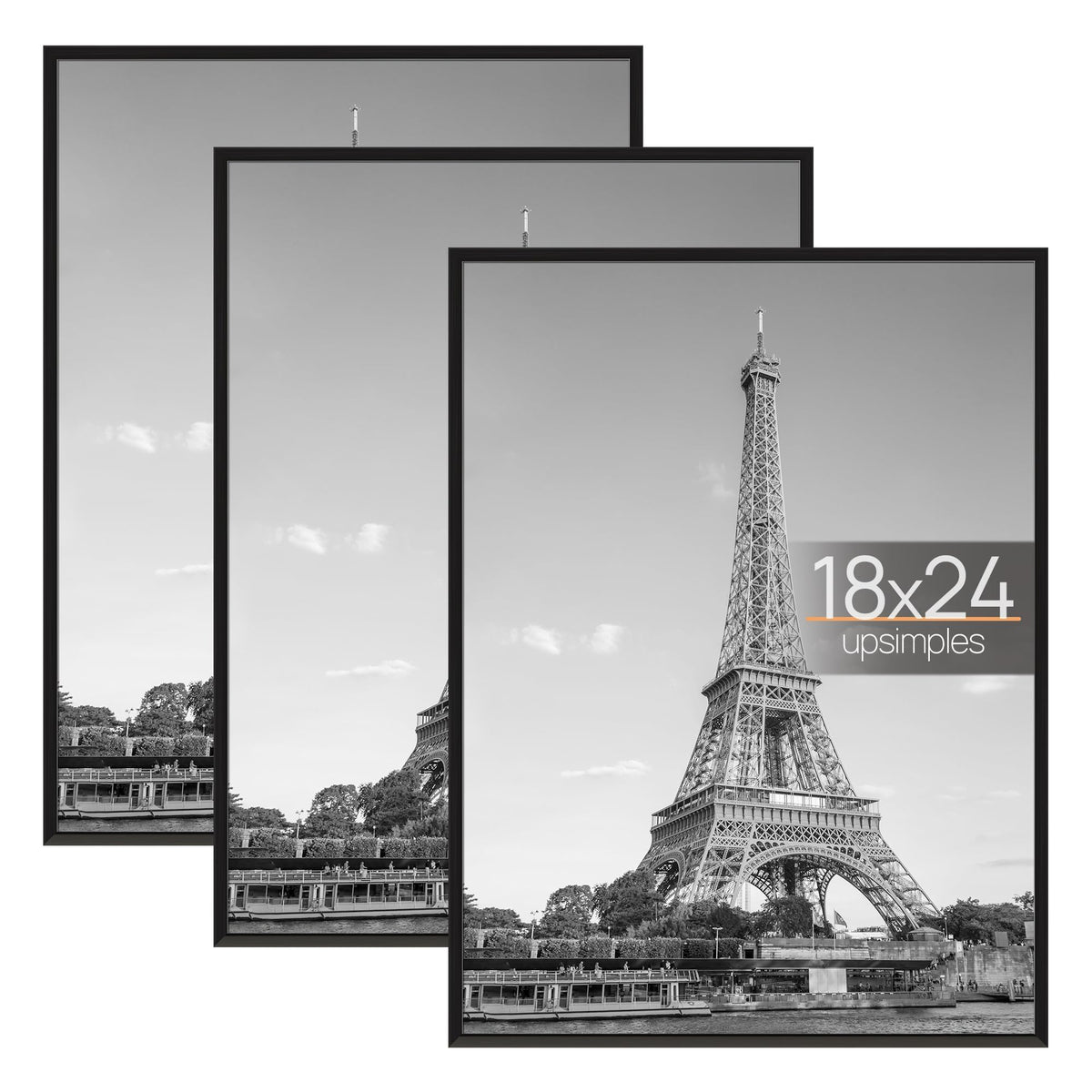 Upsimples 18x24 poster frame front view for clean wall displays.