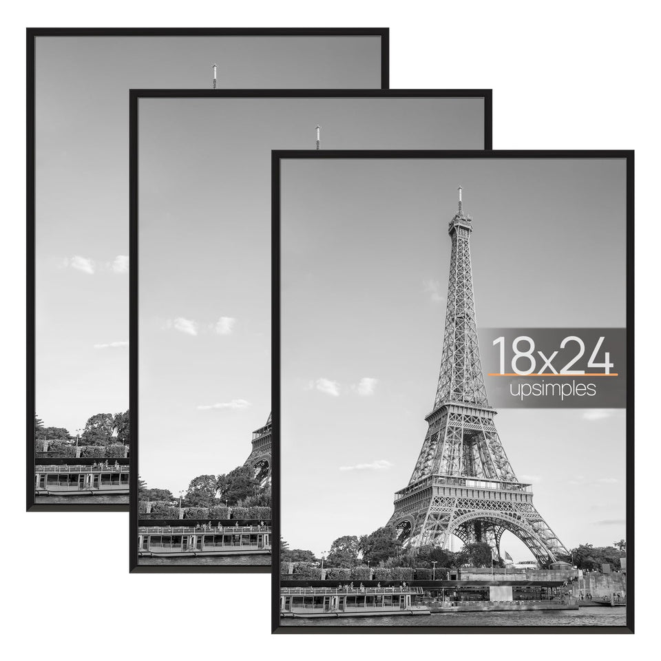 Upsimples 18x24 poster frame front view for clean wall displays.