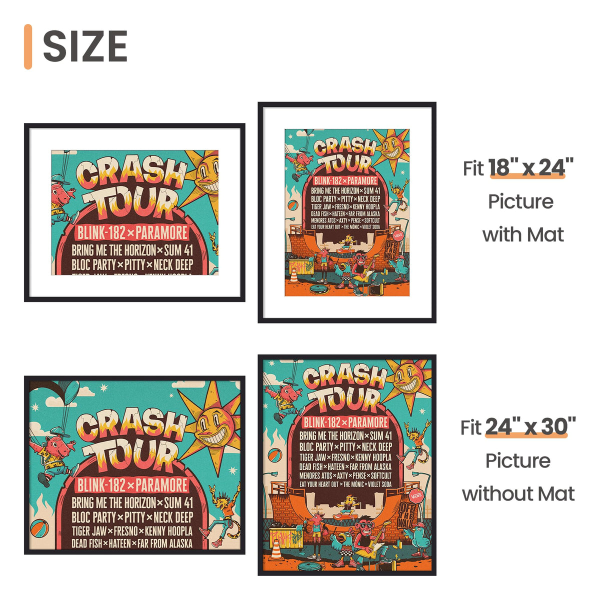 Upsimples 18x24 poster with mat inside frame for refined presentation