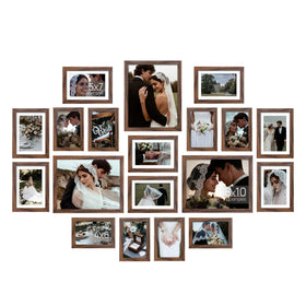 Upsimples 19-pack collage frames on a wall create a flexible, customizable photo gallery.