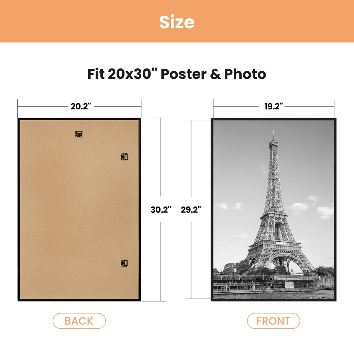 upsimples 20x30 frame mounted on wall in living room or office.