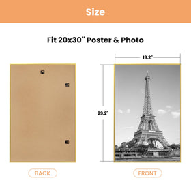 Upsimples 20x30 gold frame durable-material emphasizes lightweight, durable construction.