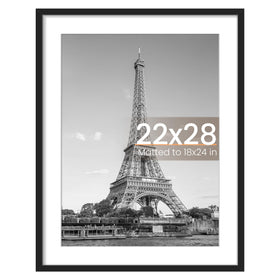 upsimples 22x28 black poster frame with clear HD cover for durable display.