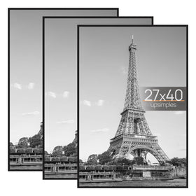 upsimples 27x40 frame front view shows sleek black finish for wall display