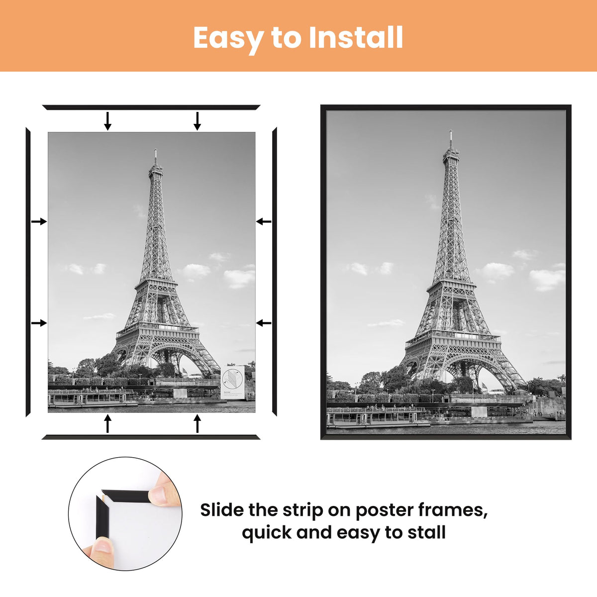 upsimples 27x40 frame shows scratch-proof cover preserving posters