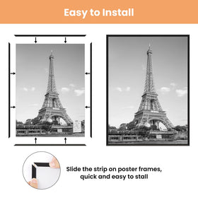 upsimples 27x40 frame shows scratch-proof cover preserving posters
