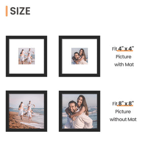 Upsimples 4x4 photo with mat windows preserves focus and keeps photos secure.