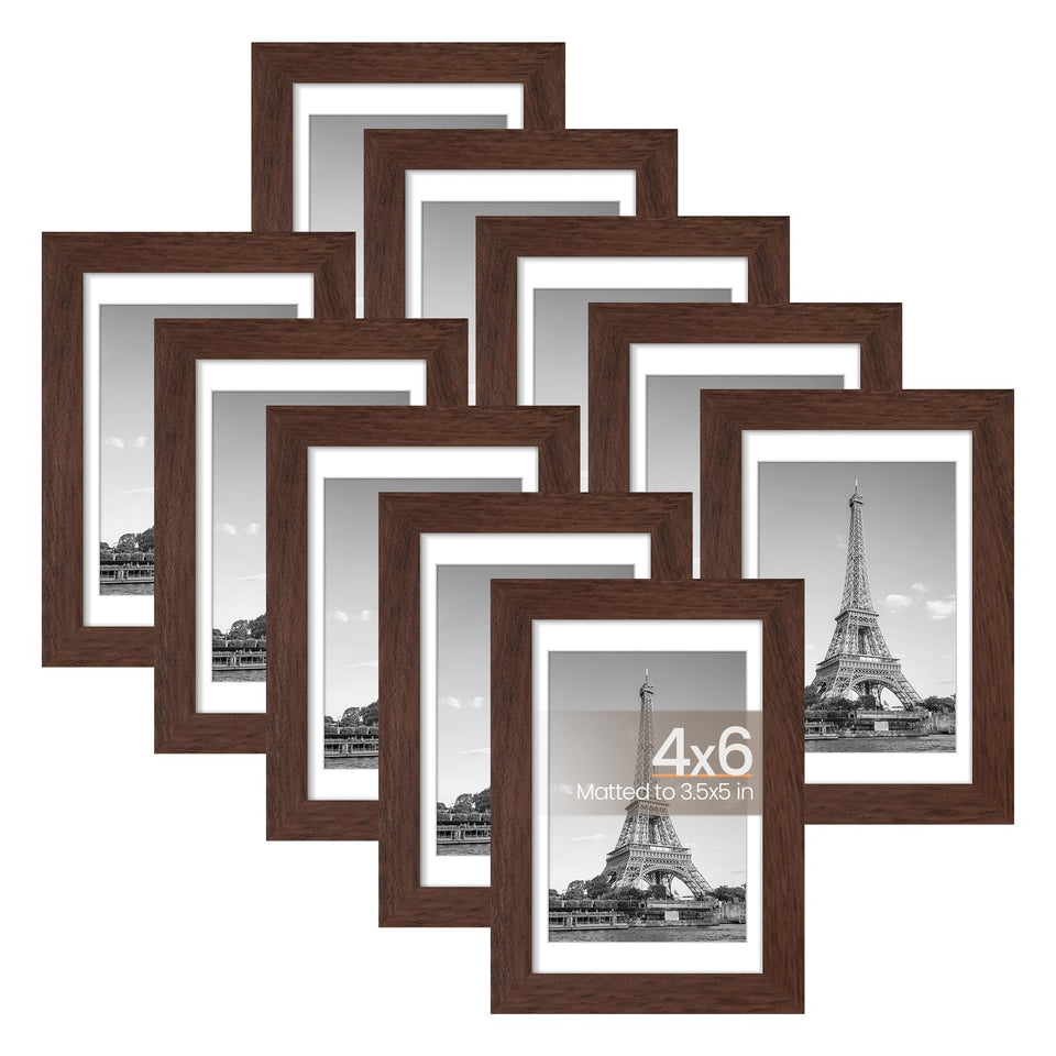 upsimples 4x6 frame on wall with brown finish, ideal for gallery displays