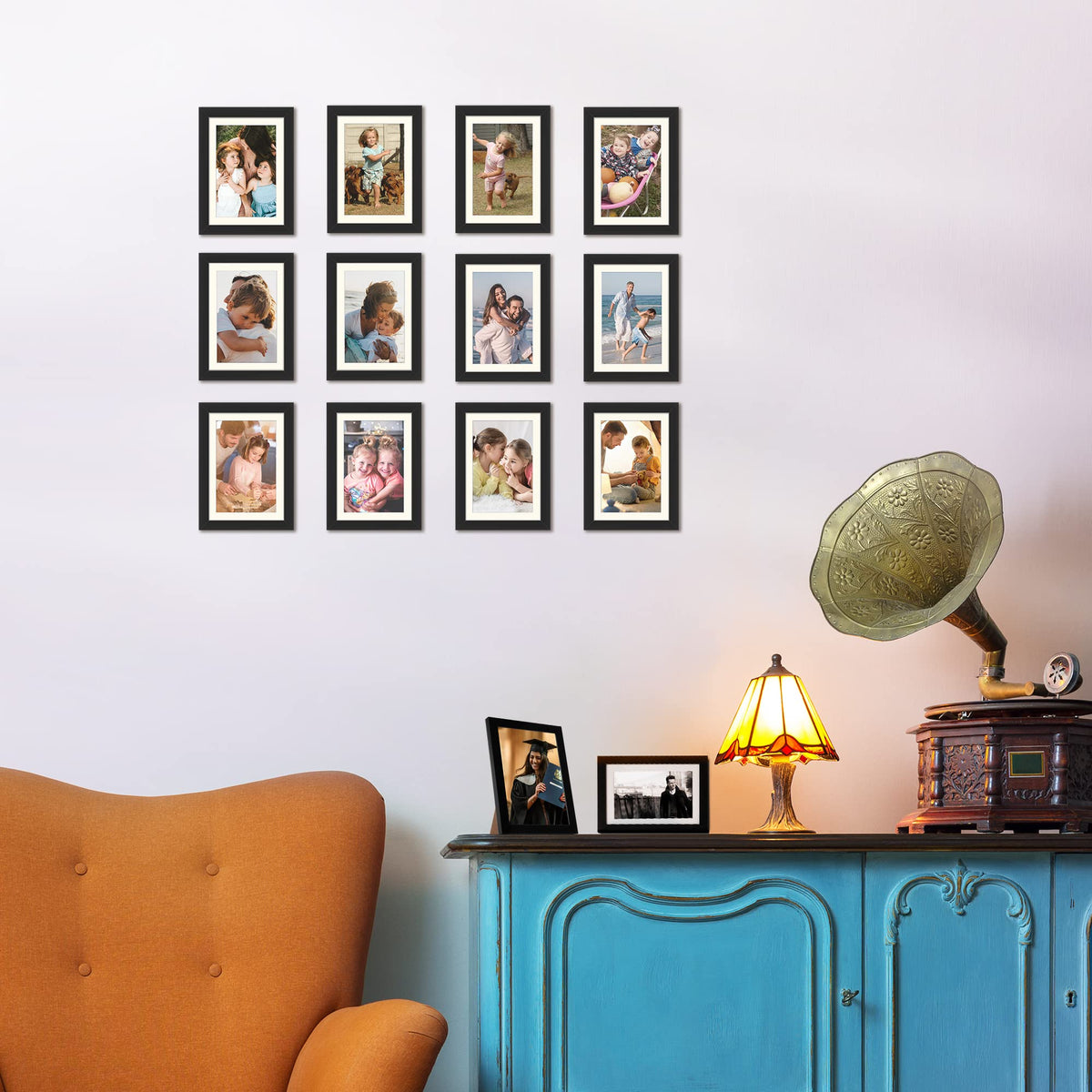 upsimples 4x6 frame with mat opening keeps photos centered securely.