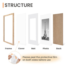 Upsimples five-pack frames with easy mounting for flexible hanging