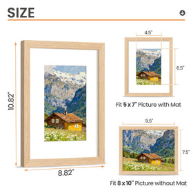 upsimples 7-5x9-5 display without mat shows image with clean edges