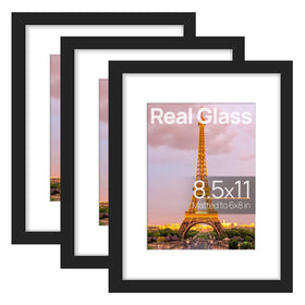 Upsimples 8.5x11 frame set 3 for neat wall and table display.