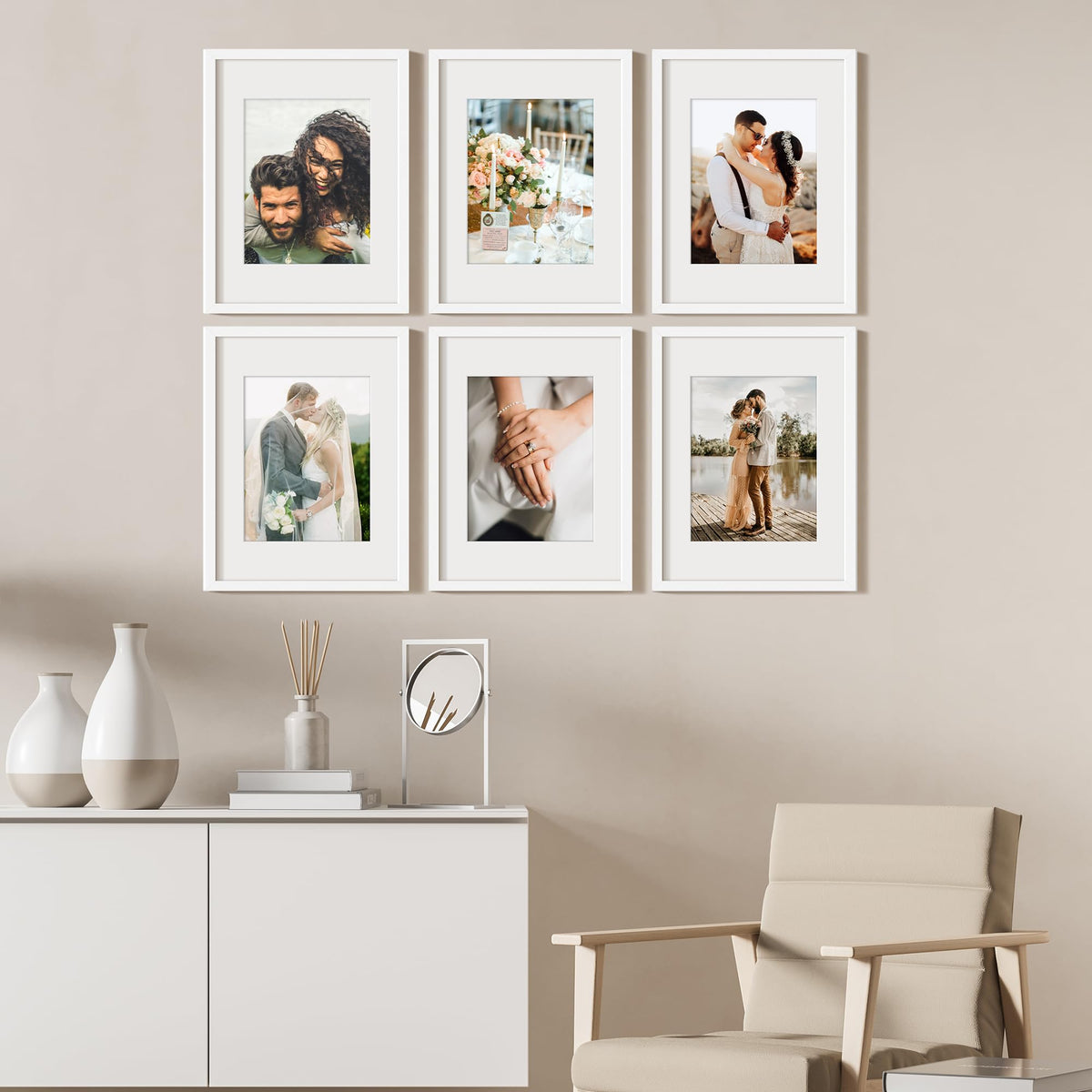 upsimples 8.5x11 frame with mat keeping photos secure and tidy