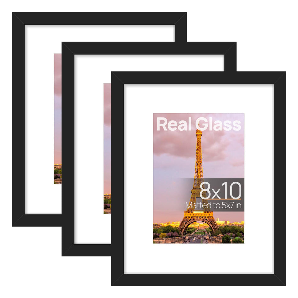 Upsimples 8x10 black frame set front view ideal for elegant wall display