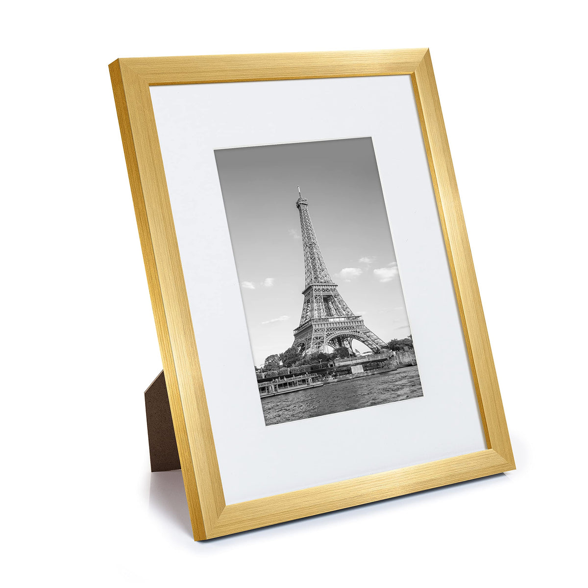 Upsimples 8x10 frame without mat showcases full photo in a gold frame.