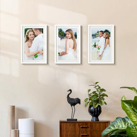 upsimples 9x15 frame with mat white keeps photos securely centered.