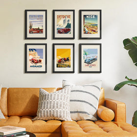 upsimples A3 frame set without mats presents bold wall art.