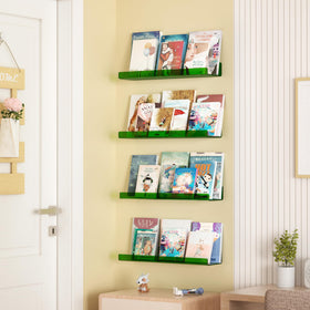 upsimples acrylic shelf with lip-front prevents items from tipping