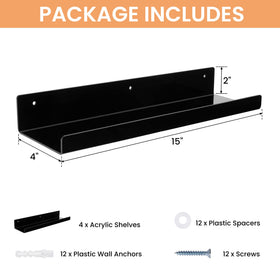 upsimples acrylic shelves for kids books and toys.