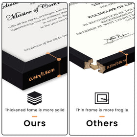 Upsimples black frame adds elegant office decor and gifting appeal.