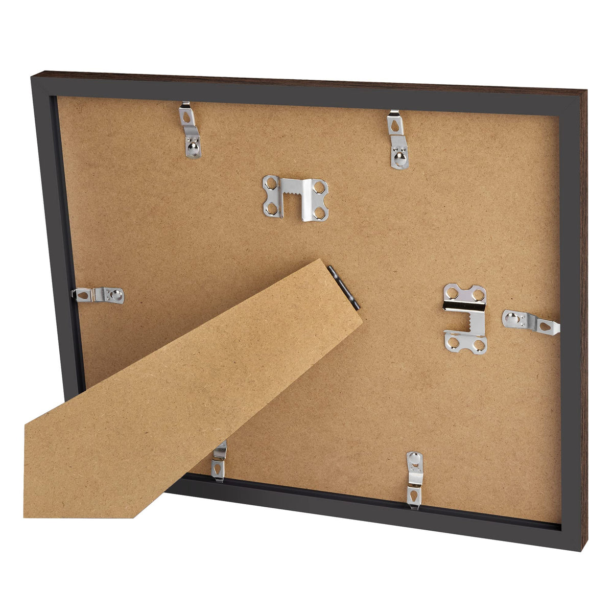 Upsimples certificate frame back view with hooks for vertical or horizontal hanging